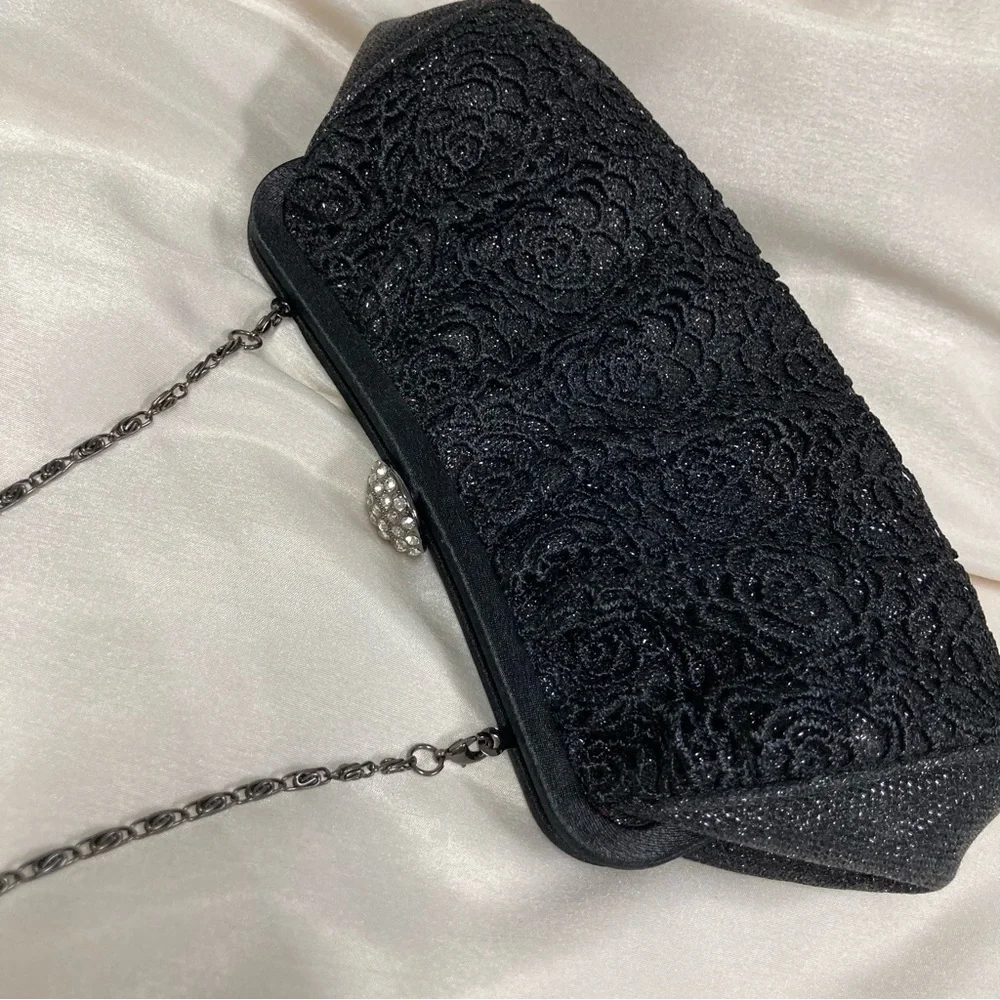 NWOT NANCY KYOTO Black Evening Bag